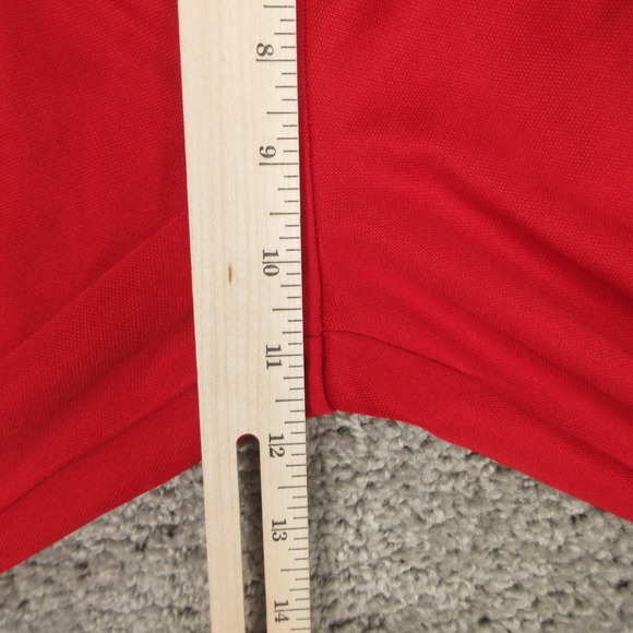 Adidas Track Pants Mens Small Red White Striped Athletic Tapered Climalite Logo - Picture 6 of 11